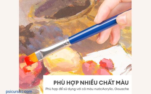 Bộ cọ vẽ chuyên nghiệp Deli dùng cho màu nước/ Gouache/ sơn acrylic