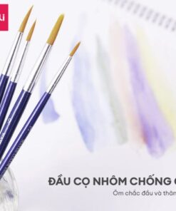 Bộ cọ vẽ chuyên nghiệp Deli dùng cho màu nước/ Gouache/ sơn acrylic