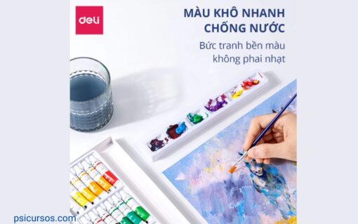 Màu Nước Acrylic Dạng Tuýp 5ml Màu Tươi Đặc Nhanh Khô Chuyên Nghiệp