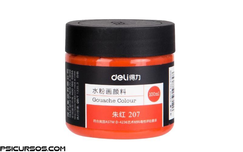 Màu nước Gouache màu cam dạng hũ 100ml