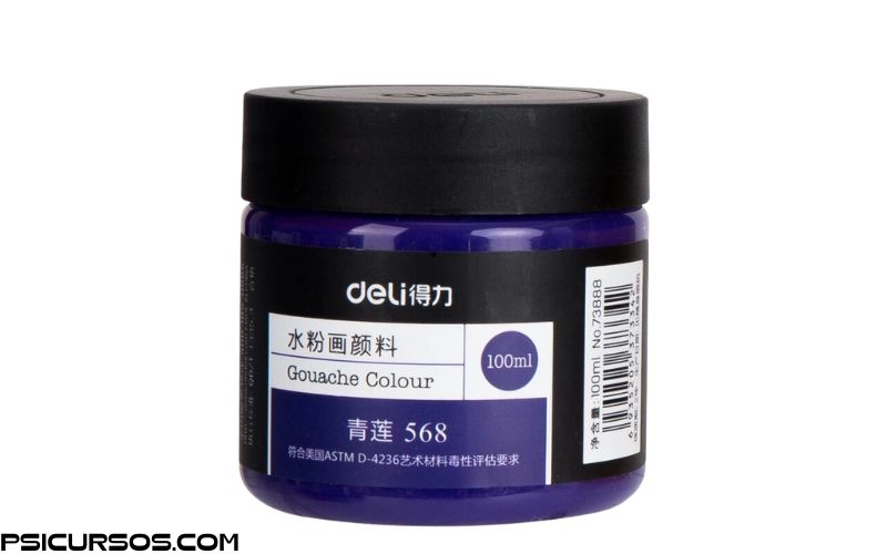 Màu nước Gouache màu xanh dương đậm dạng hũ 100ml